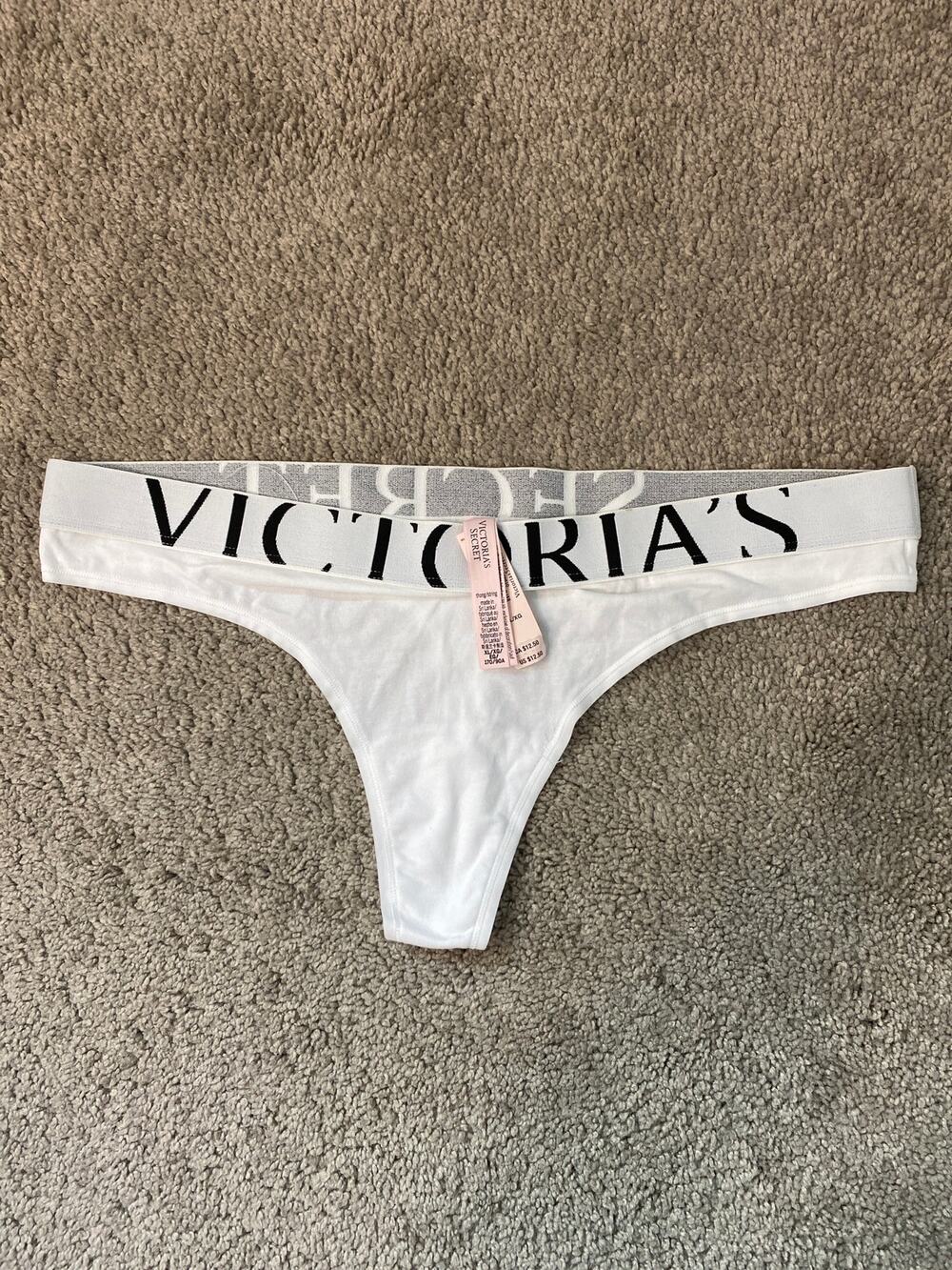 New Victoria Secret's Thong Underware, White Size Large
